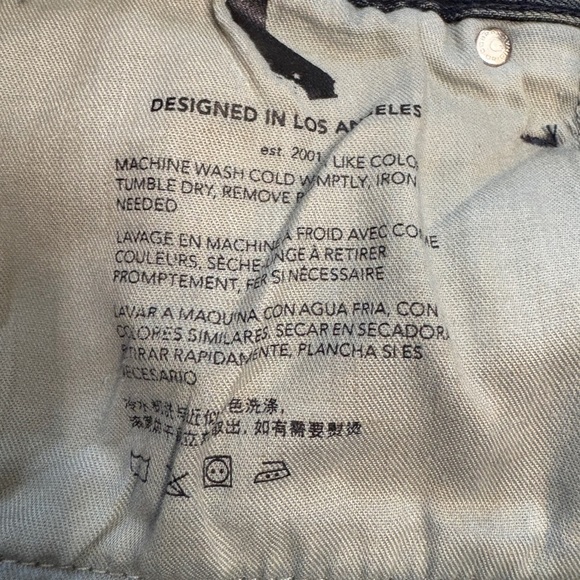 AG Adriano Goldschmied Ex Boyfriend Slouchy Slim Crop Blue Denim Jeans Size 28 - Picture 13 of 13